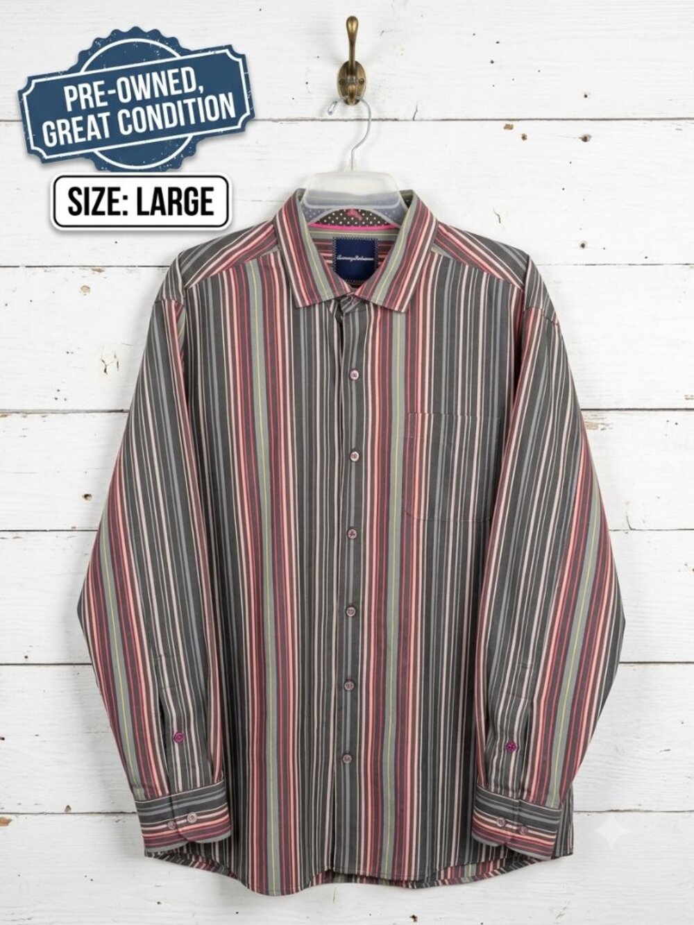Tommy Bahama Multicolored Striped Long Sleeve Shirt